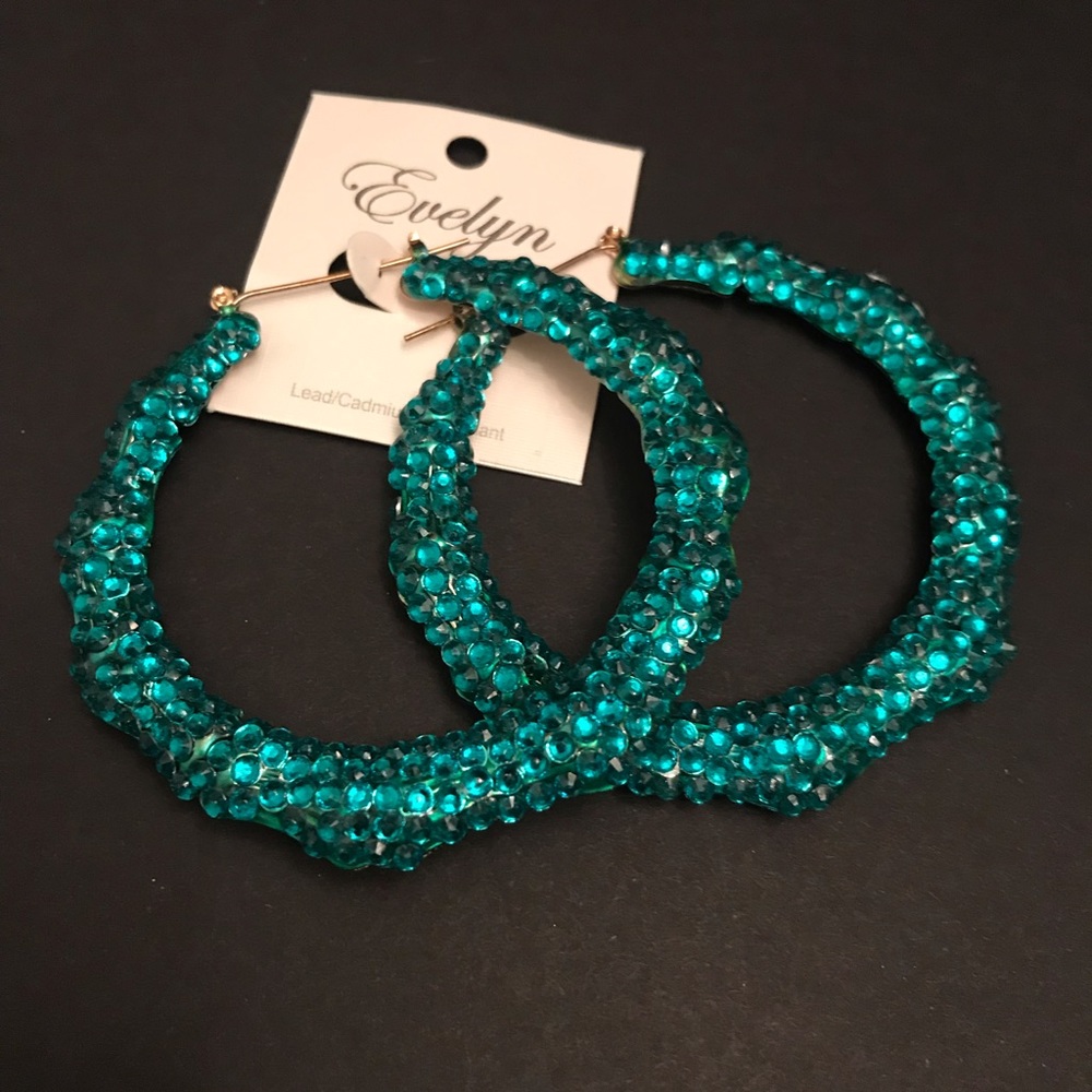 Bright Blue Casual Earrings
